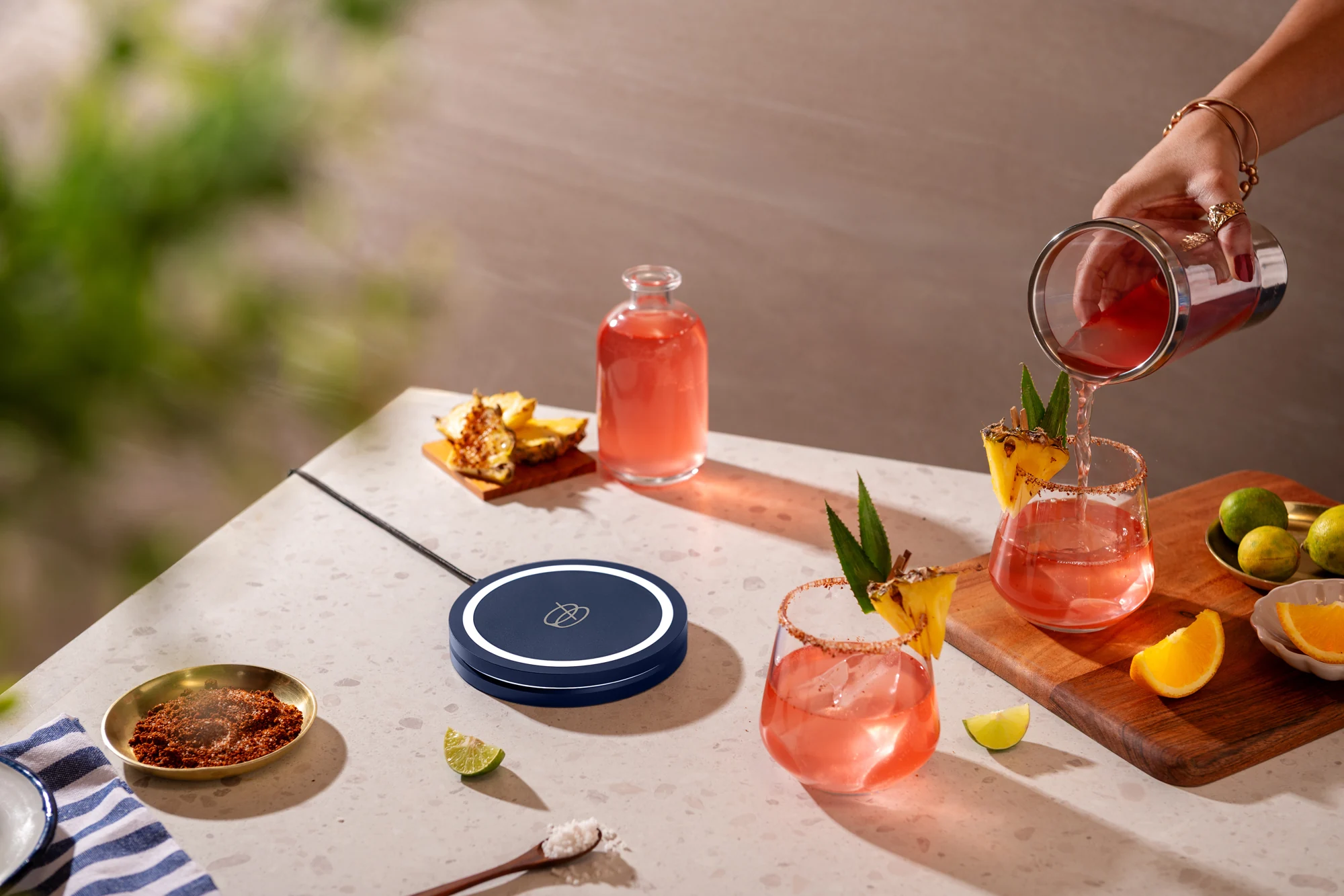 Coaster 2.0 in company, with cocktails being prepared